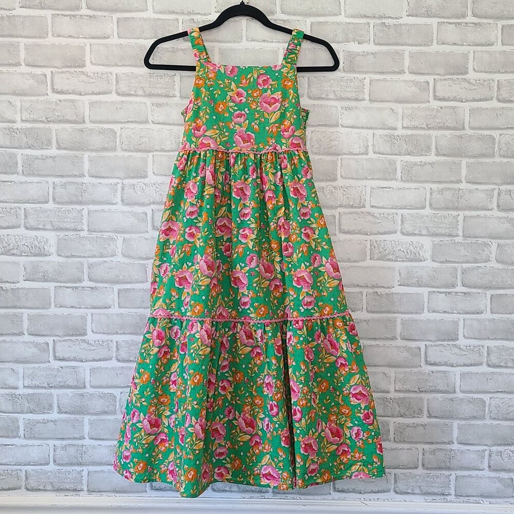 Isaac Mizrahi Green Floral Kids Dress